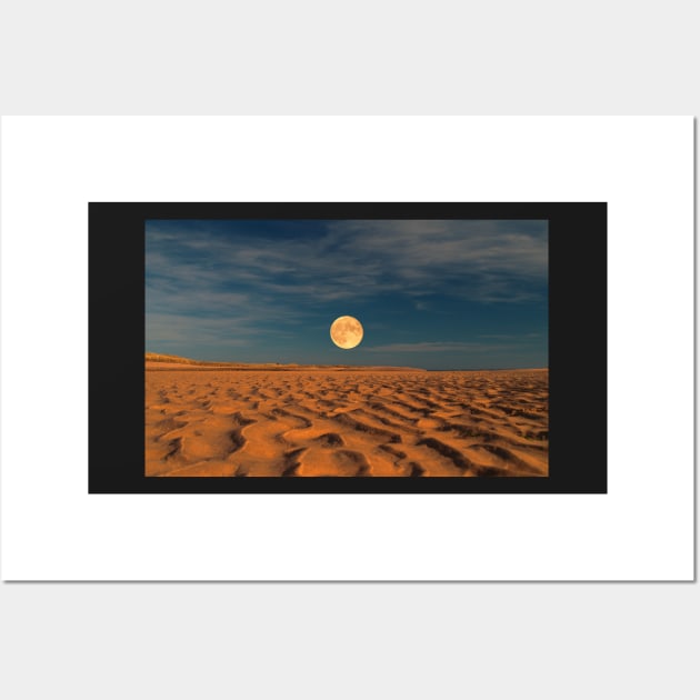 Moon across the Sands Wall Art by dhphotography